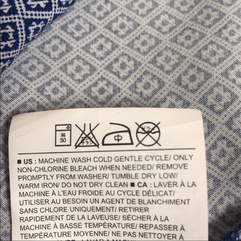 Blue & White Patterned Spaghetti Strap Dress - image 6